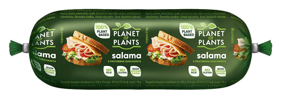 planet of plants salami 100 % plant-based product